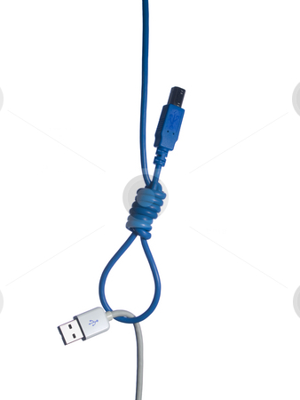 To use this stock image in your creative project, please select the size you need over to the right and click the "Add to Cart" button.
Your downloaded image will come with the Cutcaster watermark removed so don’t worry about the watermark you see on this page. Technological punishment stock photo, A white USB connection being hang on a gallows?s rope made out of a blue USB wire over a white background. by Ignacio Gonzalez Prado
