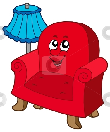 To use this stock image in your creative project, please select the size you need over to the right and click the "Add to Cart" button.
Your downloaded image will come with the Cutcaster watermark removed so don’t worry about the watermark you see on this page. Cartoon armchair with lamp stock vector clipart, Cartoon armchair with lamp - vector illustration. by Klara Viskova