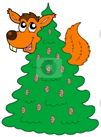 To use this stock image in your creative project, please select the size you need over to the right and click the "Add to Cart" button.
Your downloaded image will come with the Cutcaster watermark removed so don’t worry about the watermark you see on this page. Squirrel on coniferous tree stock vector clipart, Squirrel on coniferous tree - vector illustration. by Klara Viskova