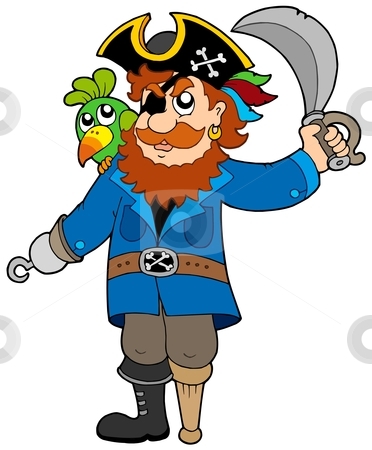 To use this stock image in your creative project, please select the size you need over to the right and click the "Add to Cart" button.
Your downloaded image will come with the Cutcaster watermark removed so don’t worry about the watermark you see on this page. Pirate with parrot and sabre stock vector clipart, Pirate with parrot and sabre - vector illustration. by Klara Viskova