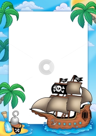 To use this stock image in your creative project, please select the size you need over to the right and click the "Add to Cart" button.
Your downloaded image will come with the Cutcaster watermark removed so don’t worry about the watermark you see on this page. Frame with pirate ship stock photo, Frame with pirate ship - color illustration. by Klara Viskova
