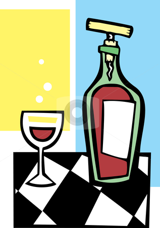 To use this stock image in your creative project, please select the size you need over to the right and click the "Add to Cart" button.
Your downloaded image will come with the Cutcaster watermark removed so don’t worry about the watermark you see on this page. Retro Wine and Glass #3 stock vector clipart, Space age retro styled wine bottle and glass. by Jeffrey Thompson