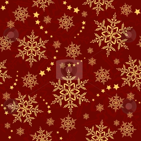 To use this stock image in your creative project, please select the size you need over to the right and click the "Add to Cart" button.
Your downloaded image will come with the Cutcaster watermark removed so don’t worry about the watermark you see on this page. Seamless snowflakes and stars, winter pattern stock vector clipart, Red golden snowflakes, winter texture that will tile seamlessly. 3 global colors, artwork grouped and layered. by Ina Wendrock