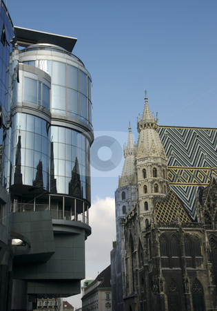 To use this stock image in your creative project, please select the size you need over to the right and click the "Add to Cart" button.
Your downloaded image will come with the Cutcaster watermark removed so don’t worry about the watermark you see on this page. Stephansdom Church in Vienna stock photo, Reflection of the Stephansdom Church in the glass by Sharron Schiefelbein