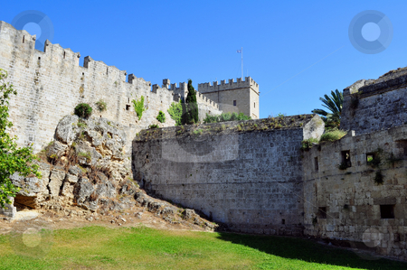 To use this stock image in your creative project, please select the size you need over to the right and click the "Add to Cart" button.
Your downloaded image will come with the Cutcaster watermark removed so don’t worry about the watermark you see on this page. Medieval fortress of Rhodes. stock photo, Old town: ancient Rhodes fortress, island of Rhodes, Greece by Fernando Barozza