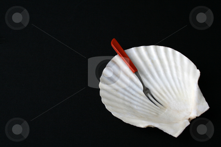 To use this stock image in your creative project, please select the size you need over to the right and click the "Add to Cart" button.
Your downloaded image will come with the Cutcaster watermark removed so don’t worry about the watermark you see on this page. Fancy Dish stock photo, Fancy shell shaped dish with fork for starters by Vanessa Van Rensburg