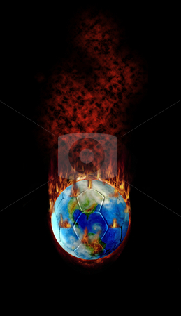 To use this stock image in your creative project, please select the size you need over to the right and click the "Add to Cart" button.
Your downloaded image will come with the Cutcaster watermark removed so don’t worry about the watermark you see on this page. Football - Hottest topic on Earth stock photo, Burning football globe with fire, fume and flames! by Reinhart Eo