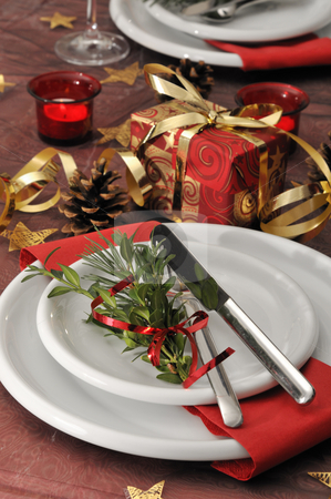 To use this stock image in your creative project, please select the size you need over to the right and click the "Add to Cart" button.
Your downloaded image will come with the Cutcaster watermark removed so don’t worry about the watermark you see on this page. Christmas dinner stock photo, Festive inductee christmas table by Carmen Steiner