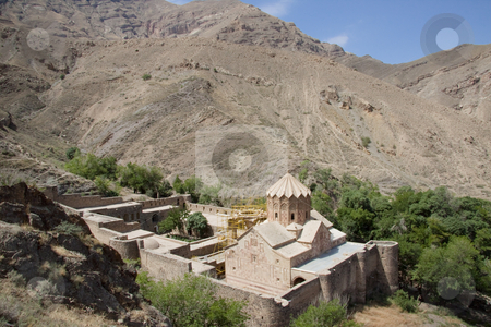 To use this stock image in your creative project, please select the size you need over to the right and click the "Add to Cart" button.
Your downloaded image will come with the Cutcaster watermark removed so don’t worry about the watermark you see on this page. St. Stephanos Church in Iran stock photo, St. Stephanos Church in Iran near Jolfa. Big fortification by Tomasz Parys
