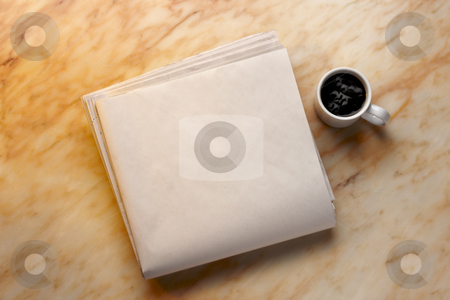 To use this stock image in your creative project, please select the size you need over to the right and click the "Add to Cart" button.
Your downloaded image will come with the Cutcaster watermark removed so don’t worry about the watermark you see on this page. Morning paper stock photo, Blank newspaper and cup of coffee on marble surface. Add your own copy. by James Barber