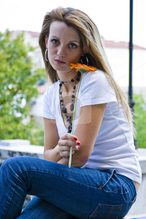 To use this stock image in your creative project, please select the size you need over to the right and click the "Add to Cart" button.
Your downloaded image will come with the Cutcaster watermark removed so don’t worry about the watermark you see on this page. Beautiful young woman with flower stock photo, Beautiful young blonde woman with flower by Desislava Dimitrova