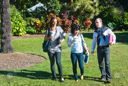 To use this stock image in your creative project, please select the size you need over to the right and click the "Add to Cart" button.
Your downloaded image will come with the Cutcaster watermark removed so don’t worry about the watermark you see on this page. Students in the park stock photo, Three students walking through the botanical gardens, on their way to class by Corepics VOF
