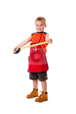 To use this stock image in your creative project, please select the size you need over to the right and click the "Add to Cart" button.
Your downloaded image will come with the Cutcaster watermark removed so don’t worry about the watermark you see on this page. Boy with measuring tape stock photo, A Caucasian male young child dressed in an orange apron and construction boots holding yellow measuring tape, isolated. by Paul Hakimata