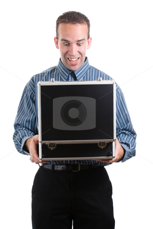 To use this stock image in your creative project, please select the size you need over to the right and click the "Add to Cart" button.
Your downloaded image will come with the Cutcaster watermark removed so don’t worry about the watermark you see on this page. Private Documents stock photo, A young employee looking inside a case filled with private documents, isolated against a white background by Richard Nelson