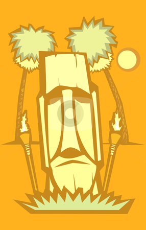 To use this stock image in your creative project, please select the size you need over to the right and click the "Add to Cart" button.
Your downloaded image will come with the Cutcaster watermark removed so don’t worry about the watermark you see on this page. Moai Head stock vector clipart, Retro tiki Moai in an island setting with poster dimensions. by Jeffrey Thompson