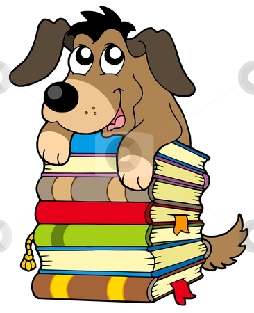 To use this stock image in your creative project, please select the size you need over to the right and click the "Add to Cart" button.
Your downloaded image will come with the Cutcaster watermark removed so don’t worry about the watermark you see on this page. Cute dog on pile of books stock vector clipart, Cute dog on pile of books - vector illustration. by Klara Viskova