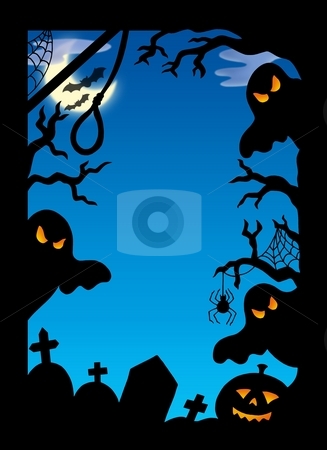 To use this stock image in your creative project, please select the size you need over to the right and click the "Add to Cart" button.
Your downloaded image will come with the Cutcaster watermark removed so don’t worry about the watermark you see on this page. Spooky silhouette frame stock photo, Spooky silhouette frame - color illustration. by Klara Viskova