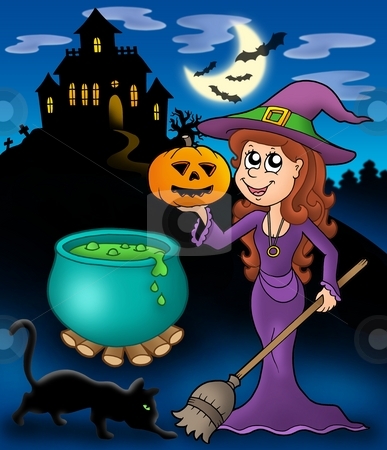 To use this stock image in your creative project, please select the size you need over to the right and click the "Add to Cart" button.
Your downloaded image will come with the Cutcaster watermark removed so don’t worry about the watermark you see on this page. Haunted mansion with wizard girl stock photo, Haunted mansion with wizard girl - color illustration. by Klara Viskova