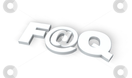 To use this stock image in your creative project, please select the size you need over to the right and click the "Add to Cart" button.
Your downloaded image will come with the Cutcaster watermark removed so don’t worry about the watermark you see on this page. Faq stock photo, Frequently asked questions symbol with emailalias on white background - 3d illustration by J?