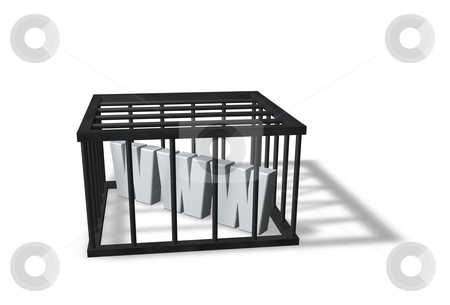 To use this stock image in your creative project, please select the size you need over to the right and click the "Add to Cart" button.
Your downloaded image will come with the Cutcaster watermark removed so don’t worry about the watermark you see on this page. Censorship stock photo, The letters www in a cage on white background - 3d illustration by J?