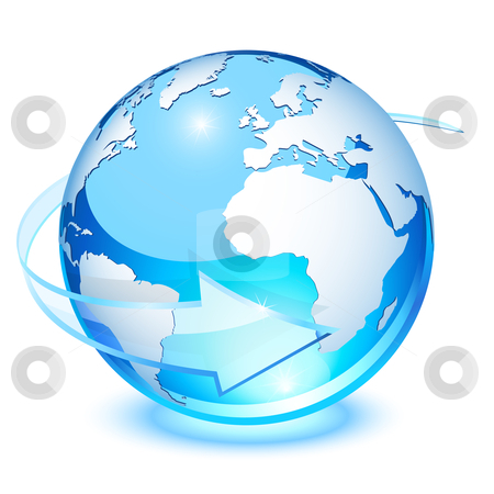 To use this stock image in your creative project, please select the size you need over to the right and click the "Add to Cart" button.
Your downloaded image will come with the Cutcaster watermark removed so don’t worry about the watermark you see on this page. Crystal earth stock vector clipart, Blue crystal earth, with transparent arrow for rotation by Laurent Renault