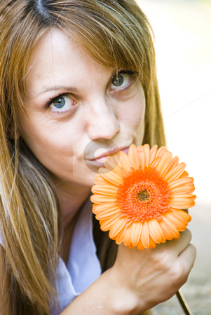 To use this stock image in your creative project, please select the size you need over to the right and click the "Add to Cart" button.
Your downloaded image will come with the Cutcaster watermark removed so don’t worry about the watermark you see on this page. Beautiful young woman with flower stock photo, Beautiful young blonde woman with flower by Desislava Dimitrova