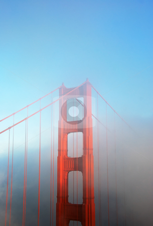 To use this stock image in your creative project, please select the size you need over to the right and click the "Add to Cart" button.
Your downloaded image will come with the Cutcaster watermark removed so don’t worry about the watermark you see on this page. Detail of Golden Gate Bridge in Fog stock photo, Detail of the Golden Gate Bridge in San Francisco on a foggy afternoon. by Denis Radovanovic