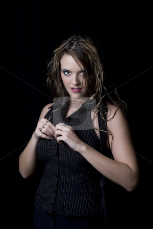 To use this stock image in your creative project, please select the size you need over to the right and click the "Add to Cart" button.
Your downloaded image will come with the Cutcaster watermark removed so don’t worry about the watermark you see on this page. Sexy business women stock photo, Young and sexy business women unbuttoning her blouse by Yann Poirier