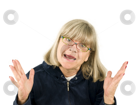 To use this stock image in your creative project, please select the size you need over to the right and click the "Add to Cart" button.
Your downloaded image will come with the Cutcaster watermark removed so don’t worry about the watermark you see on this page. Senior woman explaining stock photo, Senior woman agrily explaining on a white background by John Teeter