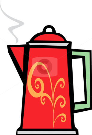 To use this stock image in your creative project, please select the size you need over to the right and click the "Add to Cart" button.
Your downloaded image will come with the Cutcaster watermark removed so don’t worry about the watermark you see on this page. Red Swirl Coffee Pot stock vector clipart, Retro 70s image of a psychedelic coffee pot in red. by Jeffrey Thompson