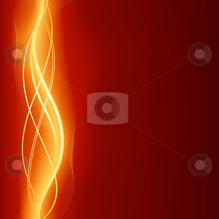 To use this stock image in your creative project, please select the size you need over to the right and click the "Add to Cart" button.
Your downloaded image will come with the Cutcaster watermark removed so don’t worry about the watermark you see on this page. Glowing abstract wave background in flaming red golden stock vector clipart, Use of global colors and gradients, blends and clipping masks. by Ina Wendrock