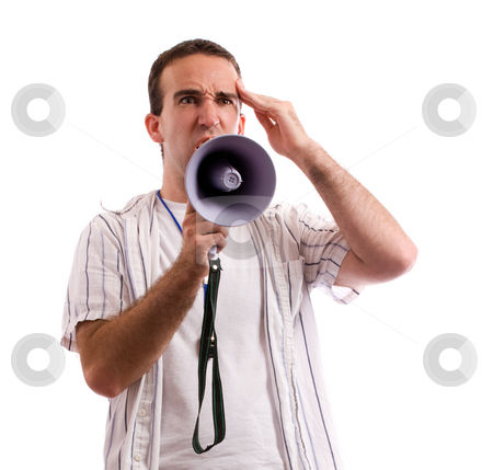 To use this stock image in your creative project, please select the size you need over to the right and click the "Add to Cart" button.
Your downloaded image will come with the Cutcaster watermark removed so don’t worry about the watermark you see on this page. Coaching Frustration stock photo, A young coach is feeling frustrated an getting a headache because of his team, isolated against a white background by Richard Nelson