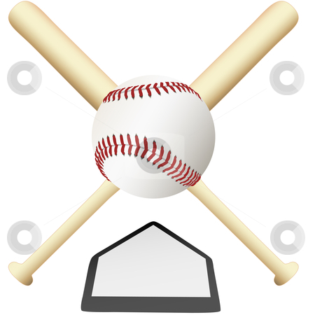 To use this stock image in your creative project, please select the size you need over to the right and click the "Add to Cart" button.
Your downloaded image will come with the Cutcaster watermark removed so don’t worry about the watermark you see on this page. Baseball Emblem crossed bats over home plate stock vector clipart, A Baseball Emblem crossed bats over home plate ready for college or major leagues spring training to the world series. by Michael Brown