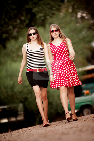 To use this stock image in your creative project, please select the size you need over to the right and click the "Add to Cart" button.
Your downloaded image will come with the Cutcaster watermark removed so don’t worry about the watermark you see on this page. Fashion Girls stock photo, Fashion Girls Walking on Dirt Road Towards Camera by Scott Griessel