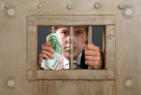 To use this stock image in your creative project, please select the size you need over to the right and click the "Add to Cart" button.
Your downloaded image will come with the Cutcaster watermark removed so don’t worry about the watermark you see on this page. White collar criminal stock photo, White collar criminal in jail for fraud, holding the bars with a substantial amount of cash in his hands by Corepics VOF