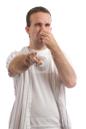 To use this stock image in your creative project, please select the size you need over to the right and click the "Add to Cart" button.
Your downloaded image will come with the Cutcaster watermark removed so don’t worry about the watermark you see on this page. Stinky stock photo, A young man holding his nose because of a bad smell, isolated against a white background by Richard Nelson