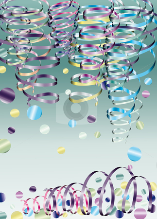 To use this stock image in your creative project, please select the size you need over to the right and click the "Add to Cart" button.
Your downloaded image will come with the Cutcaster watermark removed so don’t worry about the watermark you see on this page. Party ribbons and confetti stock vector clipart, Curly party ribbons and confetti in high glossy metal look colors by Karin Claus
