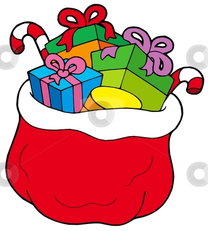 To use this stock image in your creative project, please select the size you need over to the right and click the "Add to Cart" button.
Your downloaded image will come with the Cutcaster watermark removed so don’t worry about the watermark you see on this page. Christmas bag with gifts stock vector clipart, Christmas bag with gifts - vector illustration. by Klara Viskova