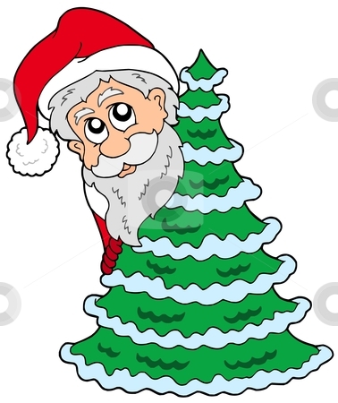 To use this stock image in your creative project, please select the size you need over to the right and click the "Add to Cart" button.
Your downloaded image will come with the Cutcaster watermark removed so don’t worry about the watermark you see on this page. Santa Claus and Chrismas tree stock vector clipart, Santa Claus and Christmas tree - vector illustration. by Klara Viskova