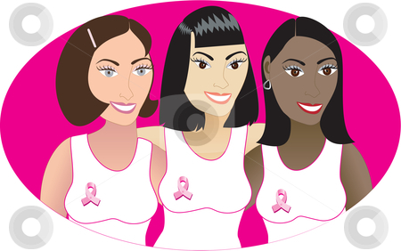 To use this stock image in your creative project, please select the size you need over to the right and click the "Add to Cart" button.
Your downloaded image will come with the Cutcaster watermark removed so don’t worry about the watermark you see on this page. Pink Cancer Ribbon Women 2 stock vector clipart, Vector Illustration for Breast Cancer awareness month. by Basheera Hassanali
