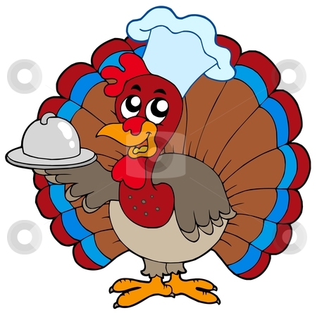 To use this stock image in your creative project, please select the size you need over to the right and click the "Add to Cart" button.
Your downloaded image will come with the Cutcaster watermark removed so don’t worry about the watermark you see on this page. Turkey chef stock vector clipart, Turkey chef on white background - vector illustration. by Klara Viskova
