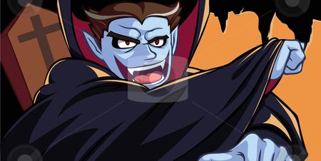 To use this stock image in your creative project, please select the size you need over to the right and click the "Add to Cart" button.
Your downloaded image will come with the Cutcaster watermark removed so don’t worry about the watermark you see on this page. Dracula stock vector clipart, A male Dracula or vampire is laughing. by Kuswanto Kuswanto