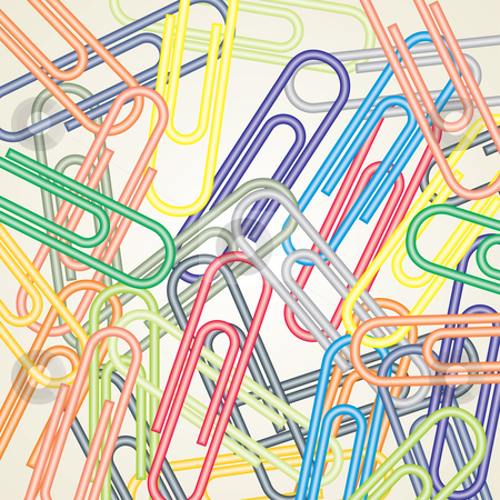 To use this stock image in your creative project, please select the size you need over to the right and click the "Add to Cart" button.
Your downloaded image will come with the Cutcaster watermark removed so don’t worry about the watermark you see on this page. Paperclips stock vector clipart, Colored vector paperclips illustration for background by ojal_2