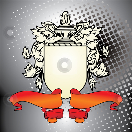 To use this stock image in your creative project, please select the size you need over to the right and click the "Add to Cart" button.
Your downloaded image will come with the Cutcaster watermark removed so don’t worry about the watermark you see on this page. Crest element stock vector clipart, Vector crest element with raster by ojal_2