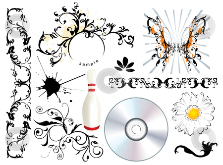 To use this stock image in your creative project, please select the size you need over to the right and click the "Add to Cart" button.
Your downloaded image will come with the Cutcaster watermark removed so don’t worry about the watermark you see on this page. Design elements stock vector clipart, Ornamental, floral grunge design elements - vector by ojal_2