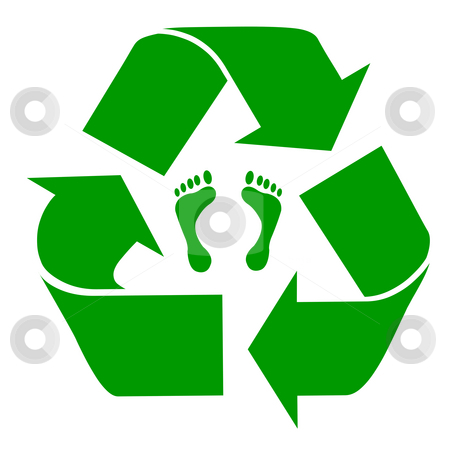 To use this stock image in your creative project, please select the size you need over to the right and click the "Add to Cart" button.
Your downloaded image will come with the Cutcaster watermark removed so don’t worry about the watermark you see on this page. Recycling footprint stock photo, Green recycling symbol with carbon footprint, isolated on white background. by Martin Crowdy
