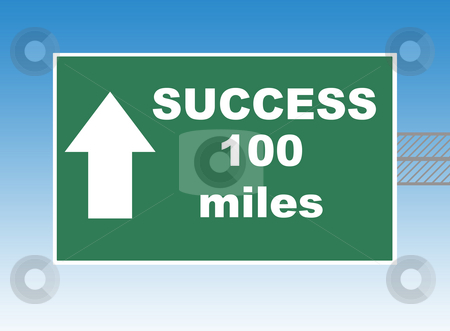 To use this stock image in your creative project, please select the size you need over to the right and click the "Add to Cart" button.
Your downloaded image will come with the Cutcaster watermark removed so don’t worry about the watermark you see on this page. Success Highway sign stock photo, Highway or road sign pointing way to success in 100 miles, blue sky background. by Martin Crowdy