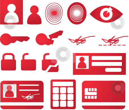 To use this stock image in your creative project, please select the size you need over to the right and click the "Add to Cart" button.
Your downloaded image will come with the Cutcaster watermark removed so don’t worry about the watermark you see on this page. Security icons stock photo, Security and biomtetric icon set, clipart illustration by Kheng Guan Toh
