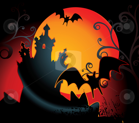 To use this stock image in your creative project, please select the size you need over to the right and click the "Add to Cart" button.
Your downloaded image will come with the Cutcaster watermark removed so don’t worry about the watermark you see on this page. Halloween background stock vector clipart, Halloween background with full orange moon by ojal_2