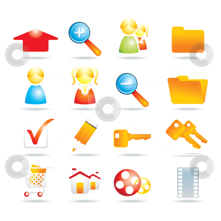 To use this stock image in your creative project, please select the size you need over to the right and click the "Add to Cart" button.
Your downloaded image will come with the Cutcaster watermark removed so don’t worry about the watermark you see on this page. 16 web icons stock vector clipart, 16 web icons - vector illustration by ojal_2